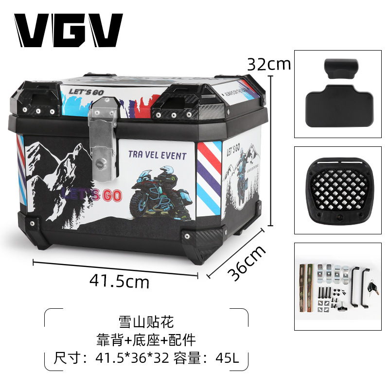 [Spot] maletero de motocicleta maletero coche eléctrico maletero trasero maletero sin aleación de aluminio de gran capacidad universal