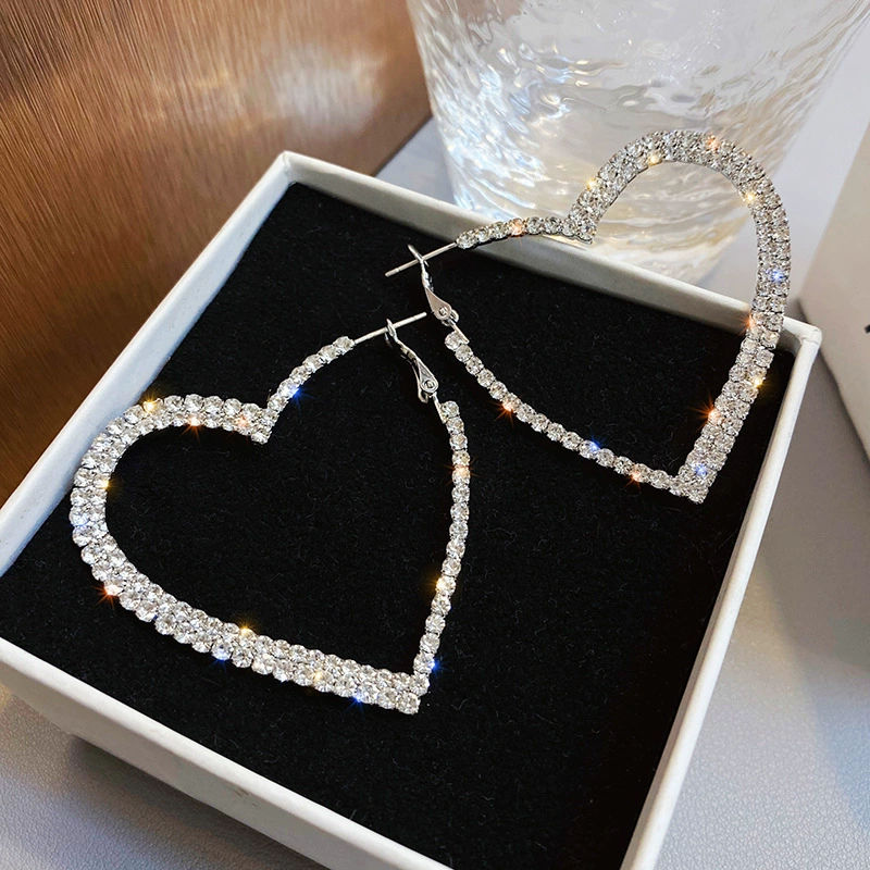 Модные серьги, серебро 925 пробы, европейский стиль, инкрустированы diamonds
