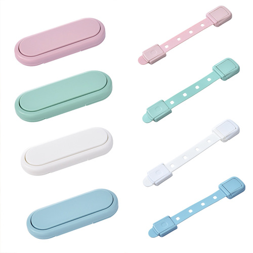 2024 new Japanese style simple bi-fold lock infant and child safety lock anti-pinch refrigerator cabinet door anti-opening cabinet lock