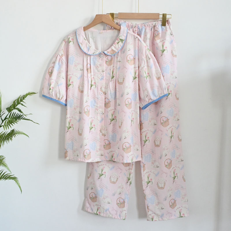 반팔 바지를 핑크 양