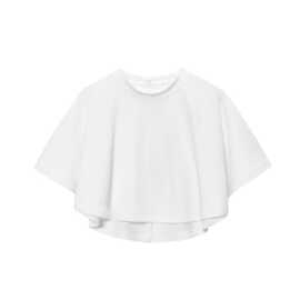 欧美女装白色短款t恤女夏宽松慵懒斗篷式短袖上衣外贸T恤速卖通