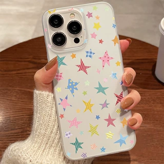创意星星适用iPhone17promax苹果16Pro磨砂手机壳17大孔全包大孔