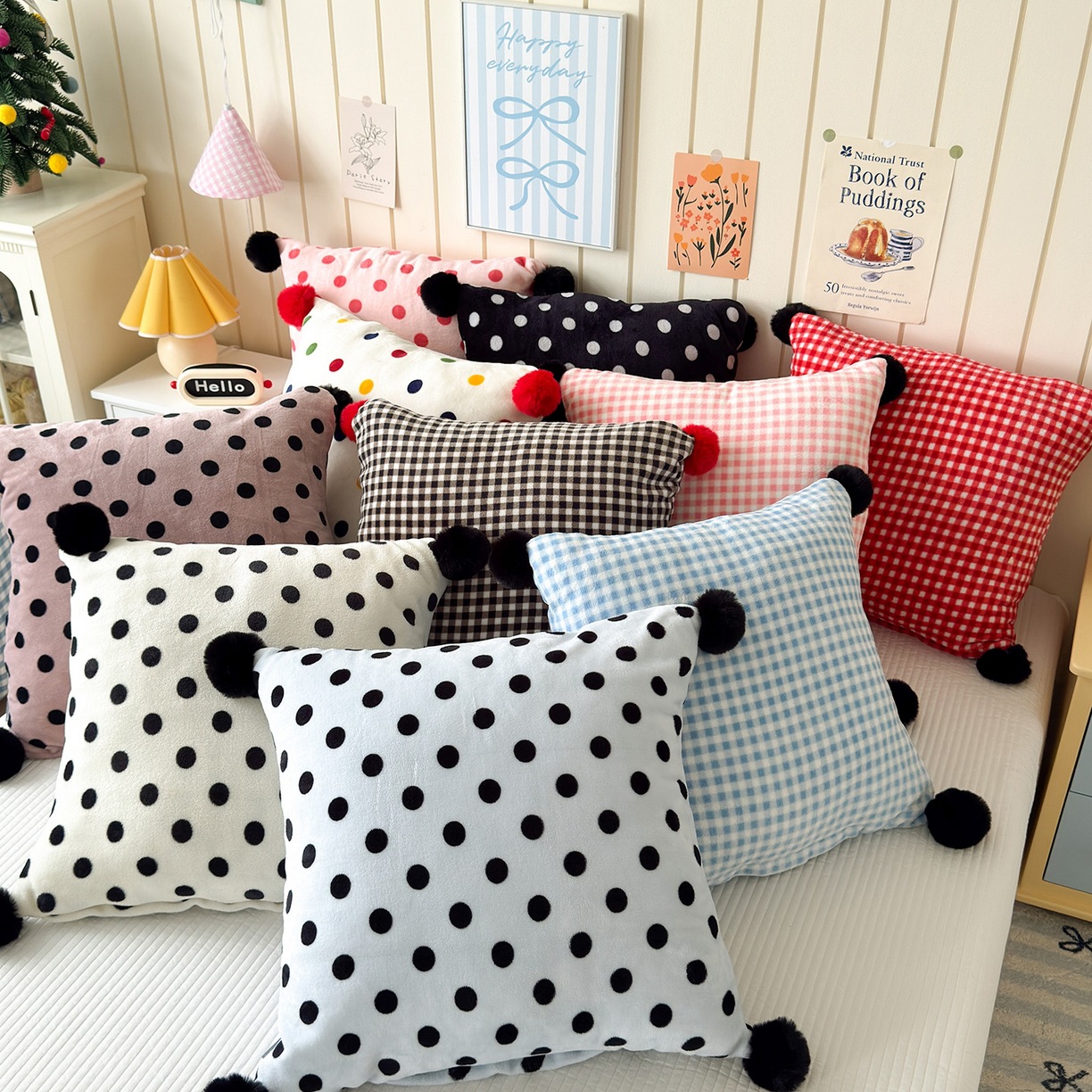 Nuevo estilo simple de almohada de cabello de vello para la sala de estar almohada de respaldo corta de arena para el hogar simple cojín sobre la oficina en el viento
