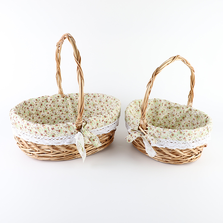 Canasta de almacenamiento de frutas de ratán Yiran transfronterizo Canasta de picnic de picnic de picnic de picnic de accesorios fotográficos Canasta de frutas de regalo portátil