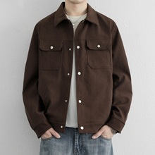 时尚青年男装休闲夹克外套白墙模特-品质夹日常通勤款