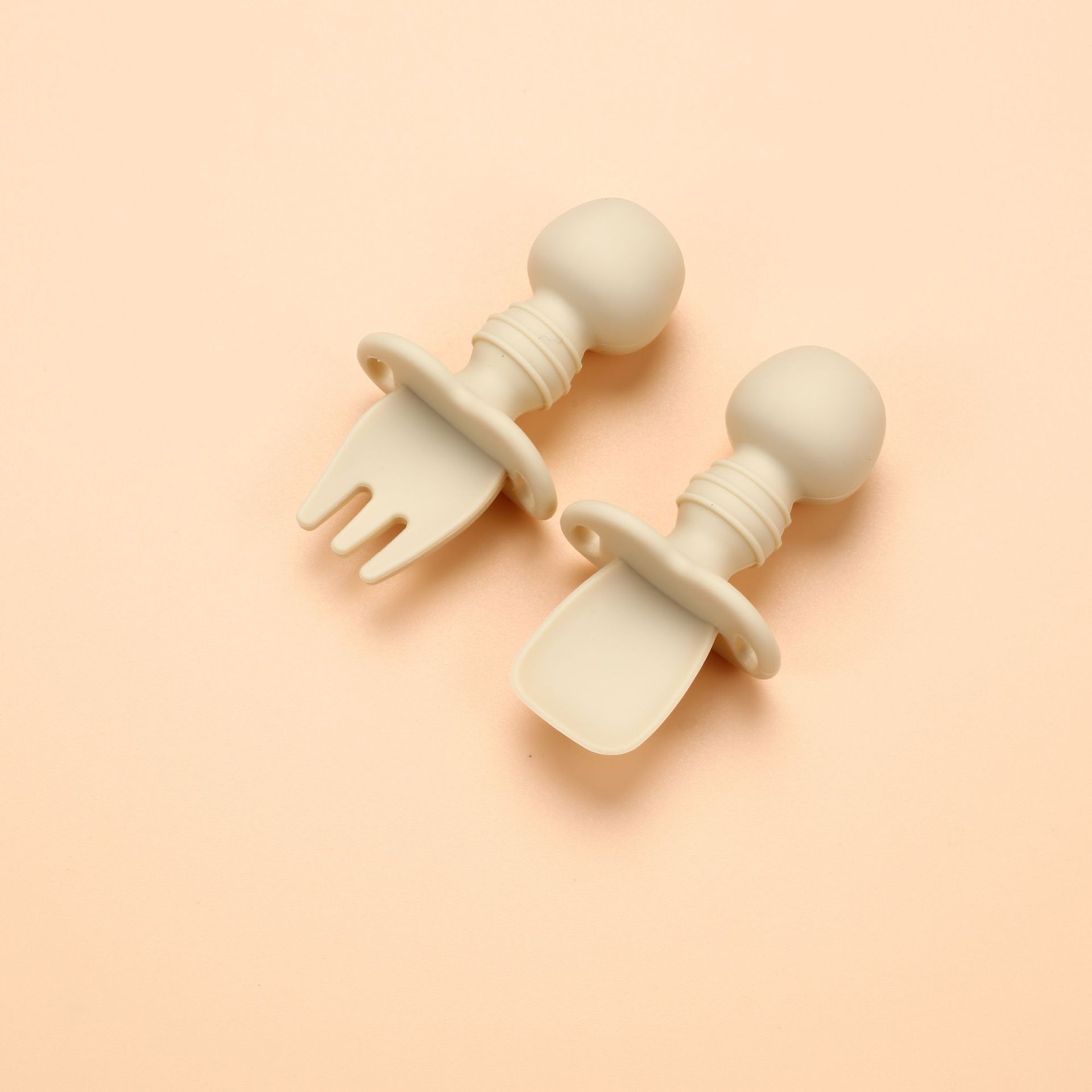 짧은 포크 스푼 (오프 화이트)