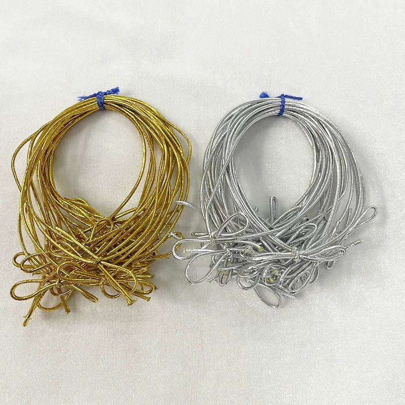 1.8mm золотисто-серебряная проволока рука с бантом эластичная веревка подарочная коробка бант эластичная веревка ремесла подарочная веревка