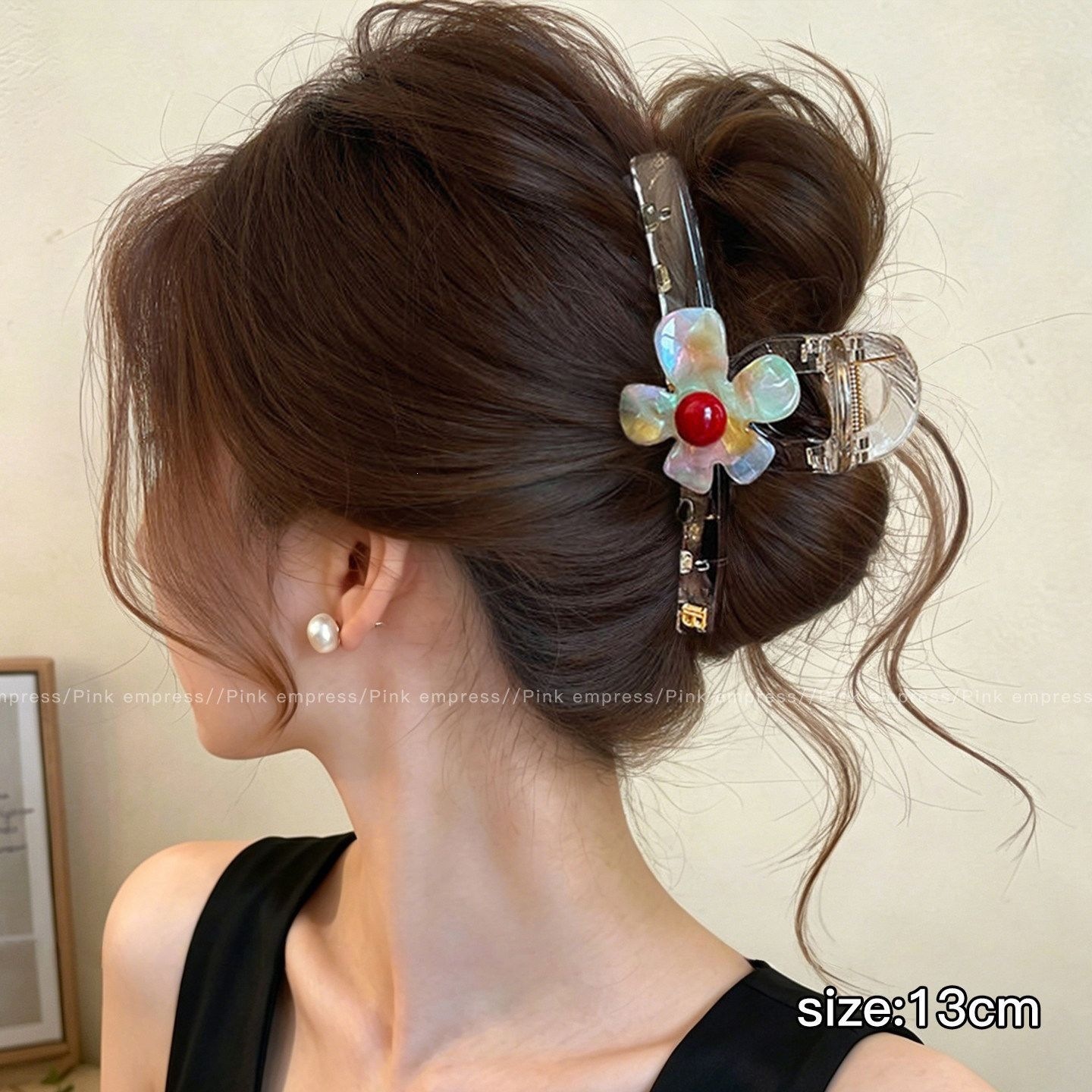 2026 nuevo clip de cabello ondulado clip de cabello de tiburón grande clip de cabello de mujer detrás de la cabeza de alta sensación clip de cabello accesorios para el cabello
