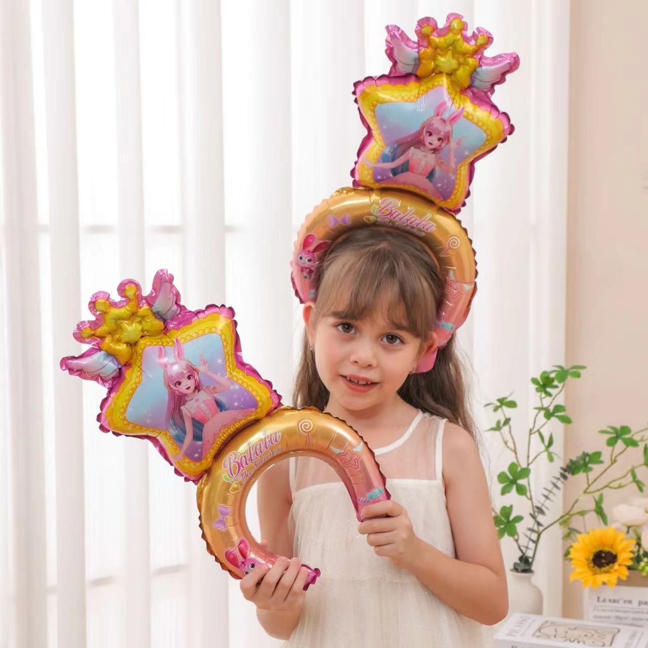 작은 마법의 요정 머리 장식 오렌지