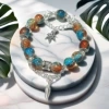 BC07 Coconut Tree Glazed Feather Bracelet