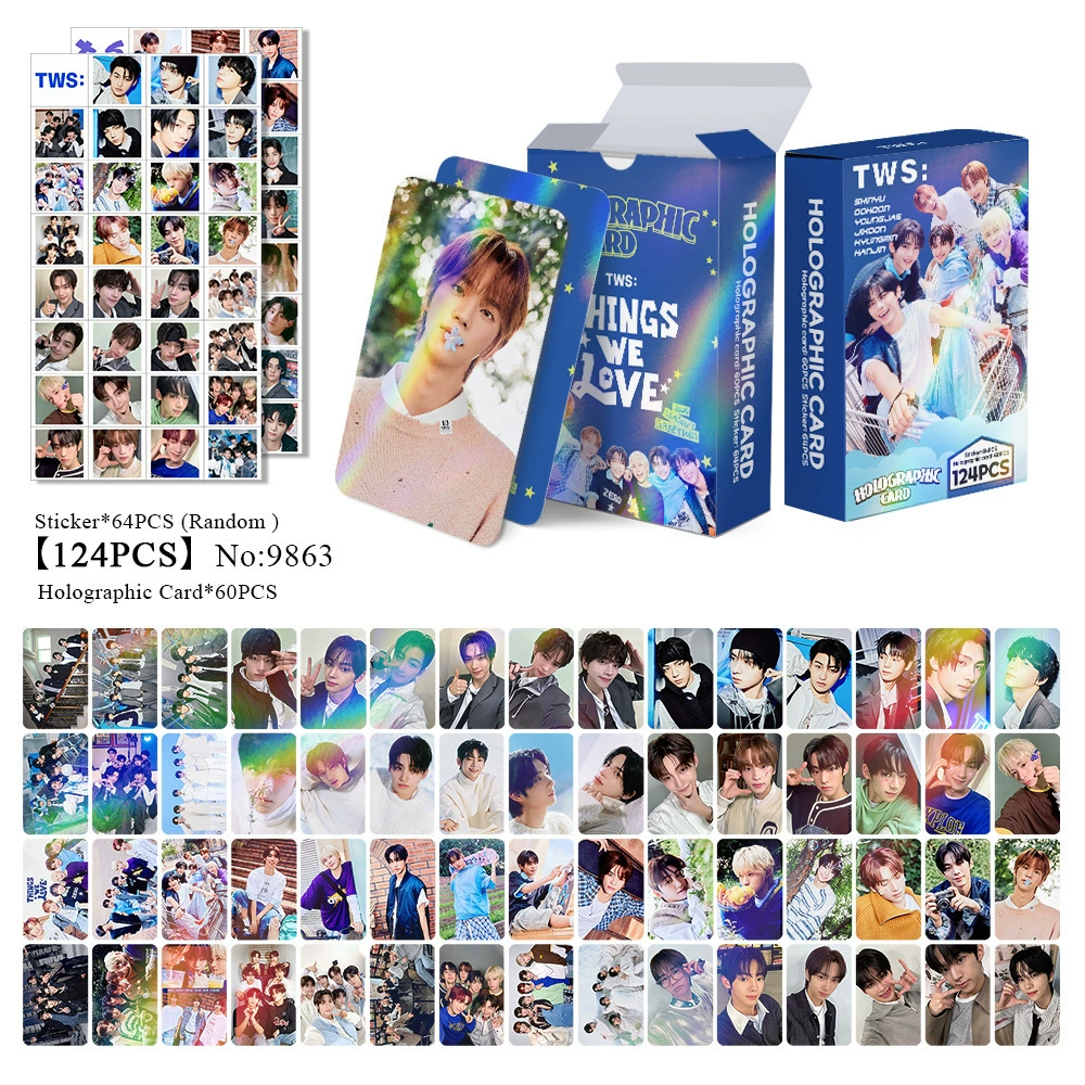 New Model Exclusively for Foreign Trade: 124 Holographic Cards, Total Chain Gidle Str Bptwice Celebrity Merchandise Lomo Small Cards