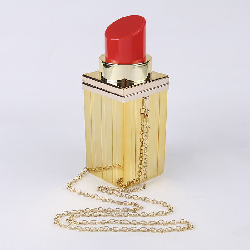 Lipstick in gold and bright red