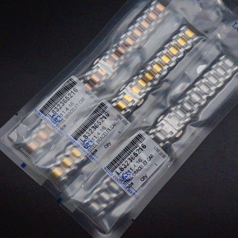 Heart Moon Watch Strap Toothed Watchband L8.111 Women's Watch Strap Solid Steel Watchband 16mm Butterfly Buckle Watchband