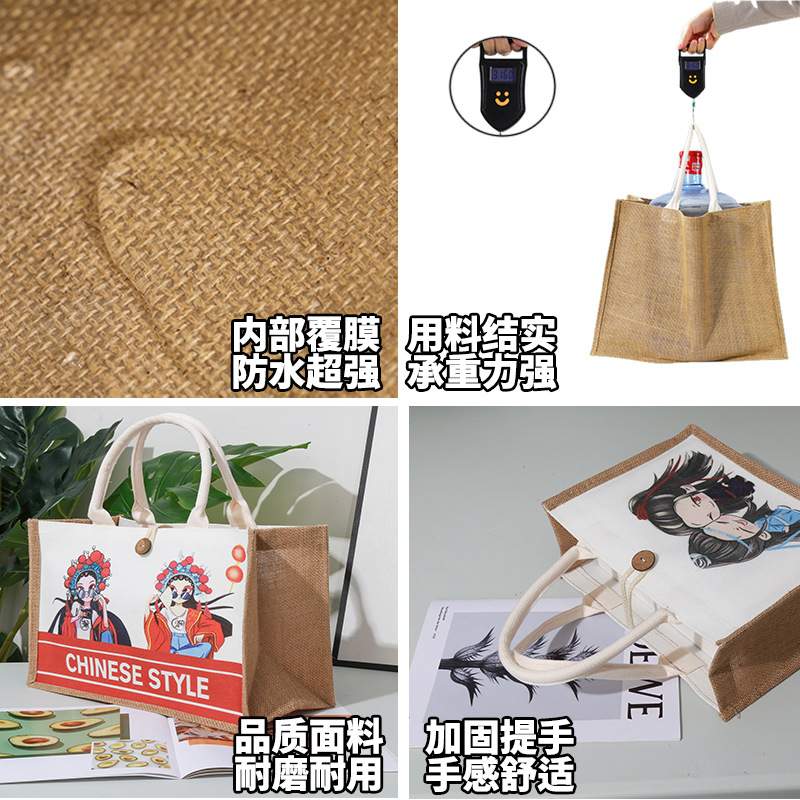 linen bag, non-printed linen sack, diy yellow sack, logo, linen bag, laminated linen handbag, canvas tote bag