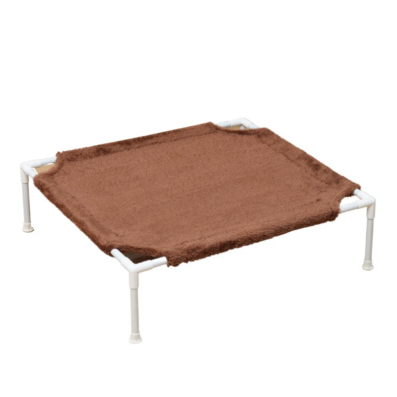 Кошачья походная кровать Питомник Осень и зима Съемный и моющийся плюшевый тканевый чехол Металлическая кровать для кошек Тедди Маленькая кровать для домашних животных