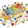 Bus, digital geometric smart toy, constructor for fishing, early education