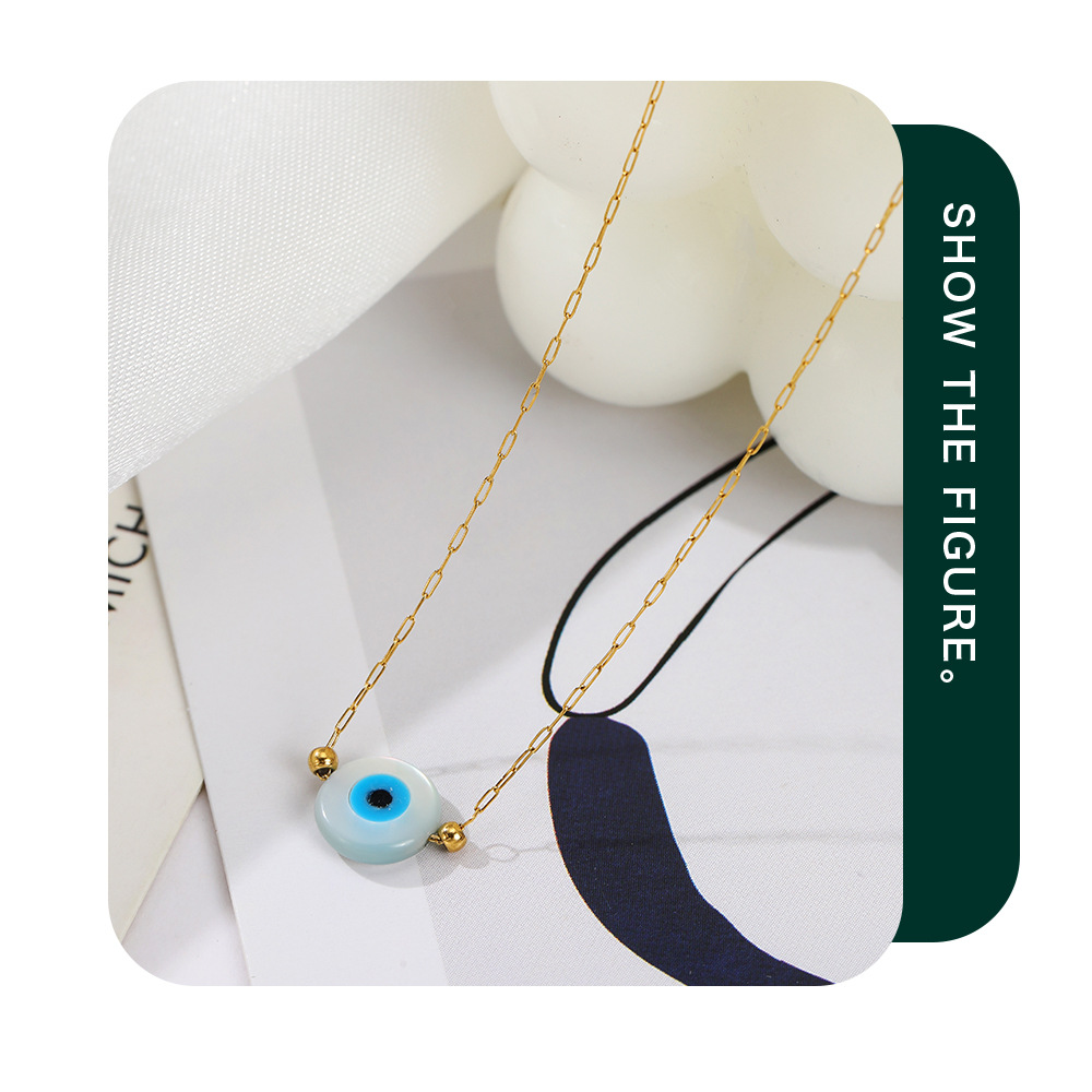 Fashion Glasses Stainless Steel Plating Shell Pendant Necklace 1 Piece