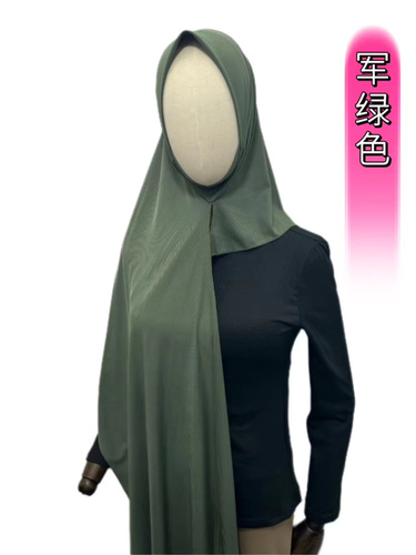 New Ice Silk Ribbed All-Wrapped Scarf Lazy One-Color Headband Women's Fashion Head Scarf Factory Wholesale W033