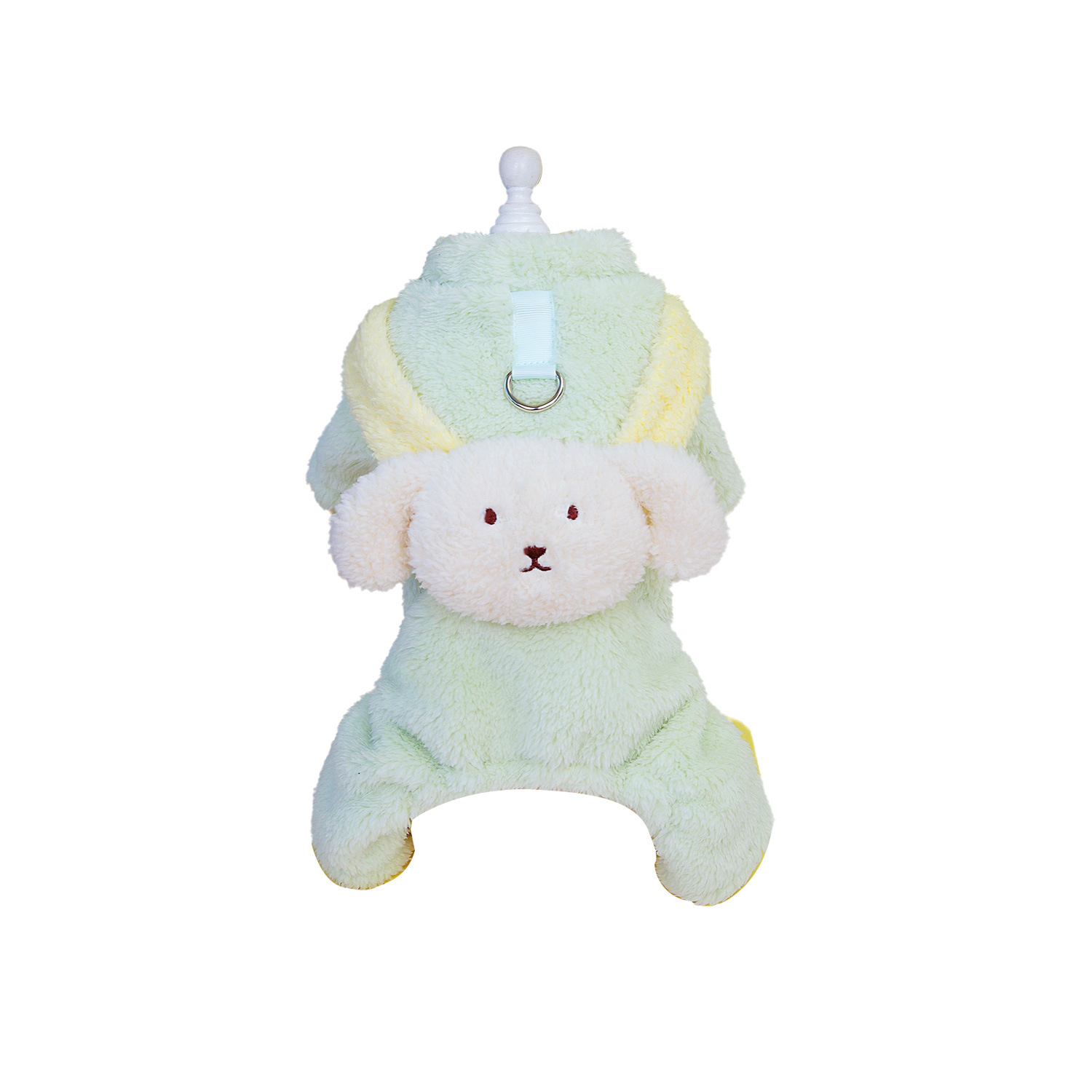 Ropa de mascotas de invierno caliente dorso de perro de doble cara con hebilla de tracción de cuatro piernas ropa de terciopelo cachorro invierno