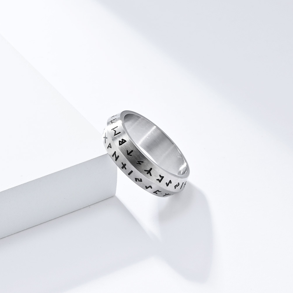 13g Weight Rings Classification 7, 8, 9 Ring Size 1 Piece Quantity Casual, Daily Occasion Titanium Steel Material Symbol Pattern Unisex Gender Polishing Design Hip-Hop Style Hip-Hop Symbol Titanium Steel Polishing Unisex Rings 1