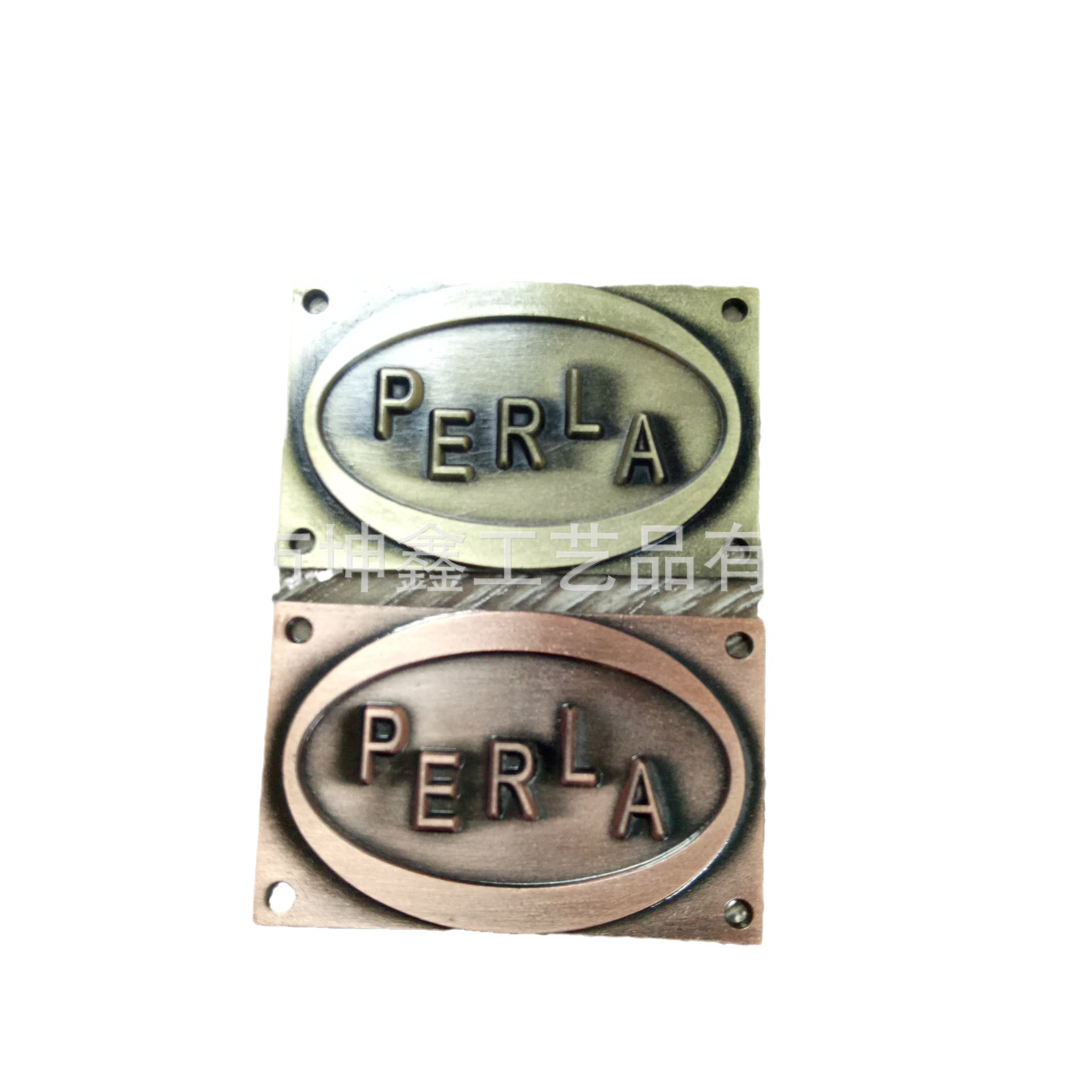 按图档要求加工金属标牌 仿古复古商标Logo牌 箱包鞋帽铭牌子刻字