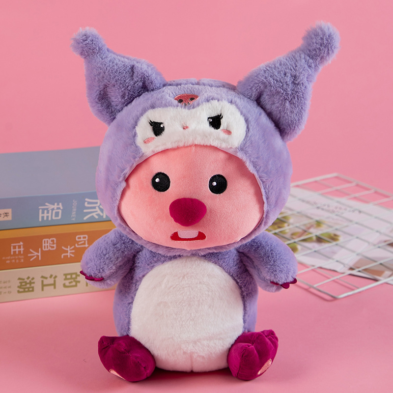 Popular en línea popular cross-dressing lindo Beaver Ruby loopy pargo asado muñeca de peluche de juguete ventas directas de la fábrica