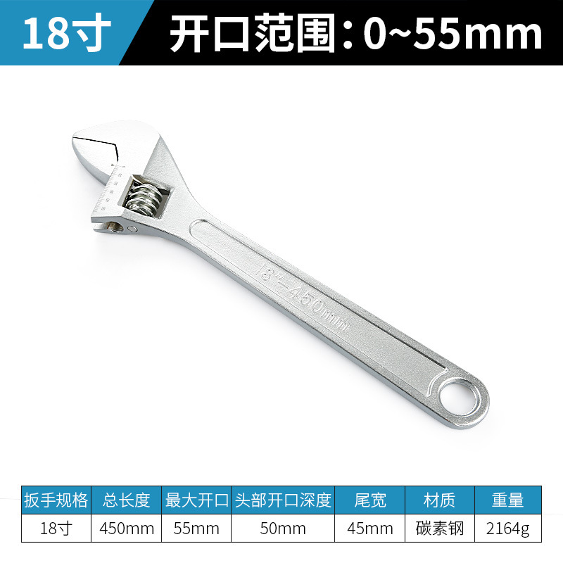 Colección de herramientas de llave ajustable universal llave ajustable multifuncional gran apertura productos genuinos llave pequeña llave ajustable tablero de llave