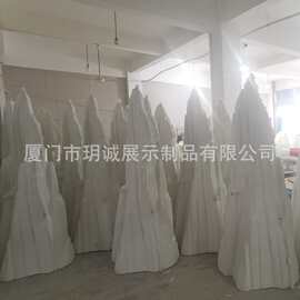 玻璃钢雕塑道具 人造仿真雪山 橱窗装饰 冬季橱窗道具定制