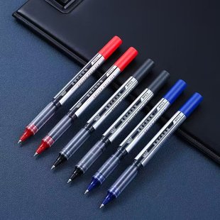 Small White Dot Waterproof Ballpoint Pen Rp03 Bullet Head Rp05 Needle Tube Head Quick-Drying Straight Liquid Office Student Large Capacity