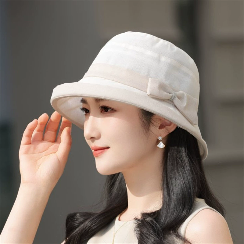 2025 new spring and summer outdoor sunshade fisherman hat for women thin breathable grandma breathable sun hat fashionable basin hat