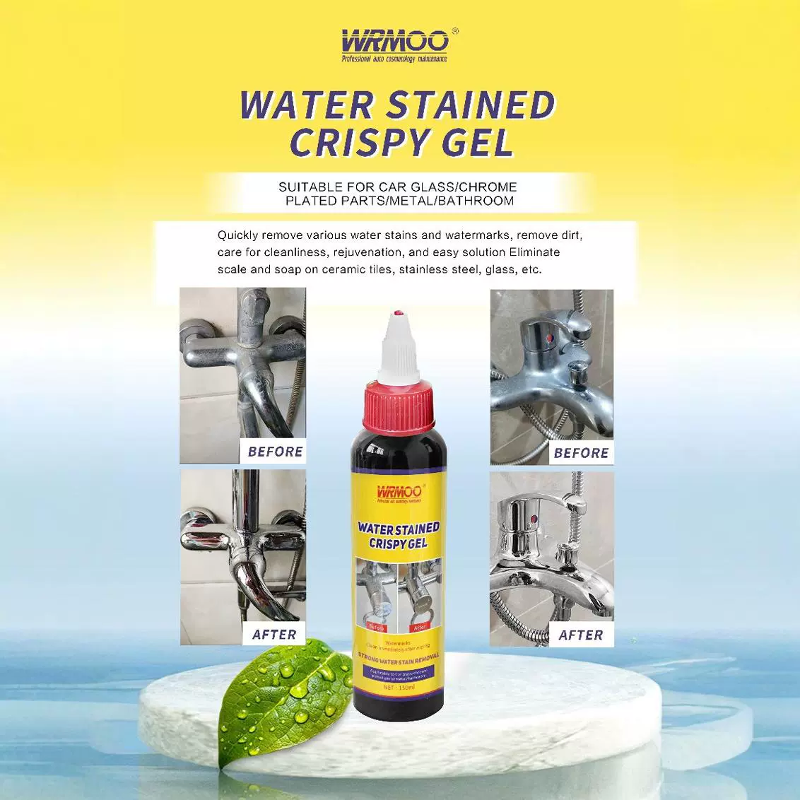 Мощное трансграничное моющее средство для кухни и ванной комнаты для удаления водяных пятен, водяных знаков на холодильнике, плесневого резинового кольца на раковине в стиральной машине.