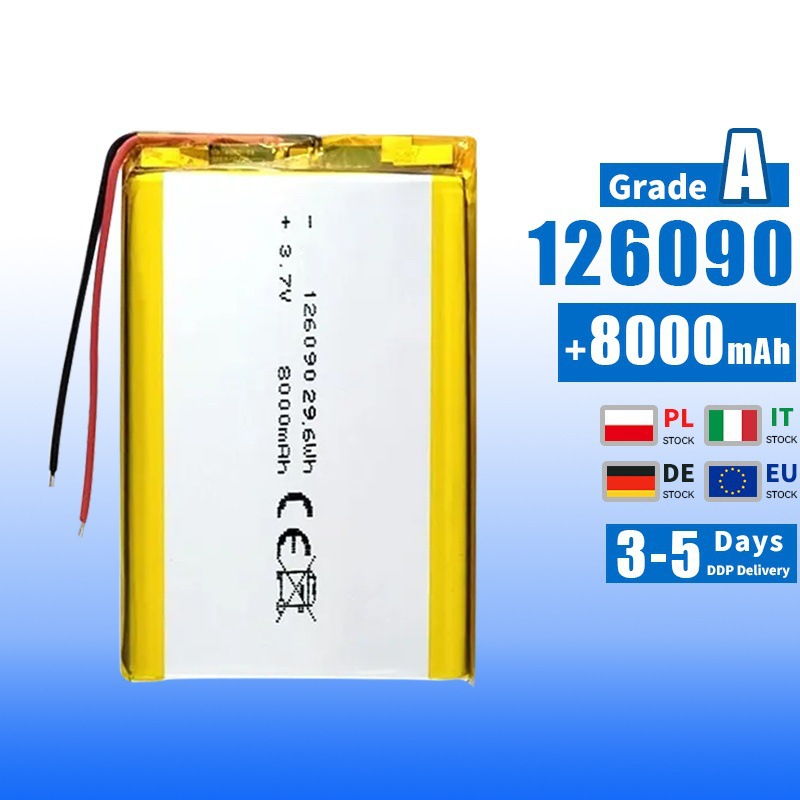 126090 3.7V8000mAh Lithium Polymer Battery Pack906090/606090