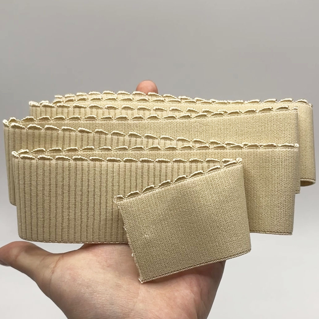 彩色坦克纹涤纶月牙边松紧带高弹力内衣袖口松紧裙边裤腰包边带