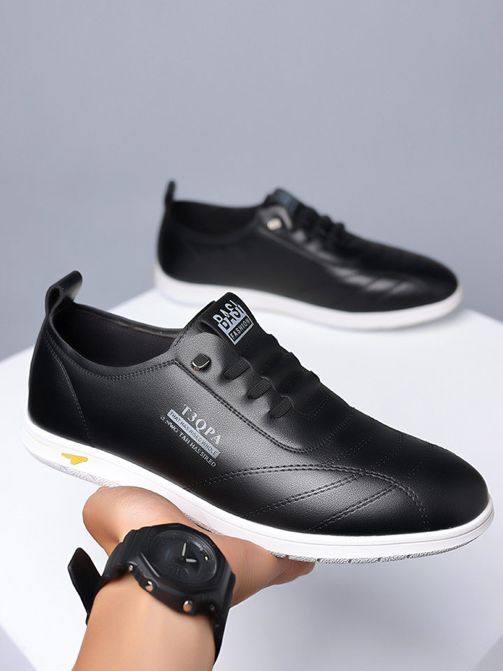 Giày lười nam da mềm đế mềm dạng slip-on phong cách retro, giày da nam thường ngày — Màu trắng 9173, Màu đen 9173, Màu đen cotton chi tiết 14