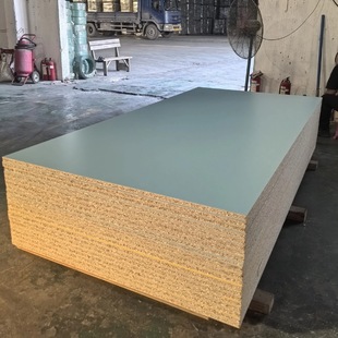 Solid Wood Particle Board Paint-Free Board Particle Board 15mm Melamine Veneer Light Blue Pure Color Furniture Wardrobe