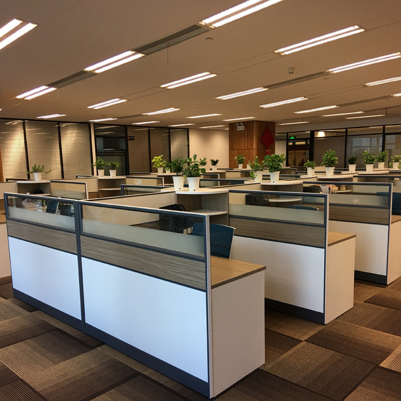 Xiamen Office Furniture Staff Desk Screen Work Partition Card Desk Computer Desk 2-Person 4-Person Combination