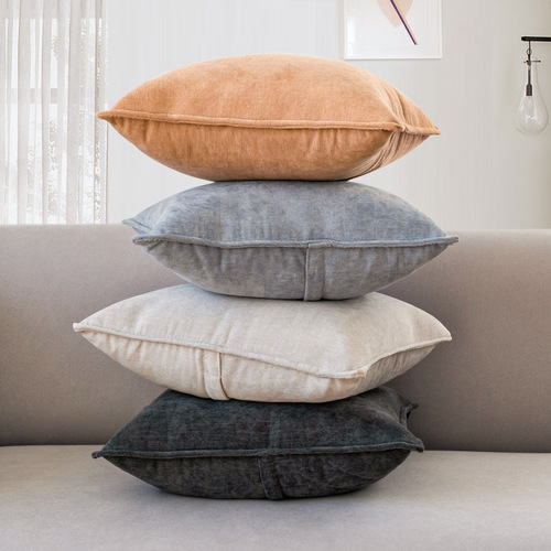Light luxury chenille living room sofa pillow bedside cushion lumbar pillow pillow case without core large back cushion