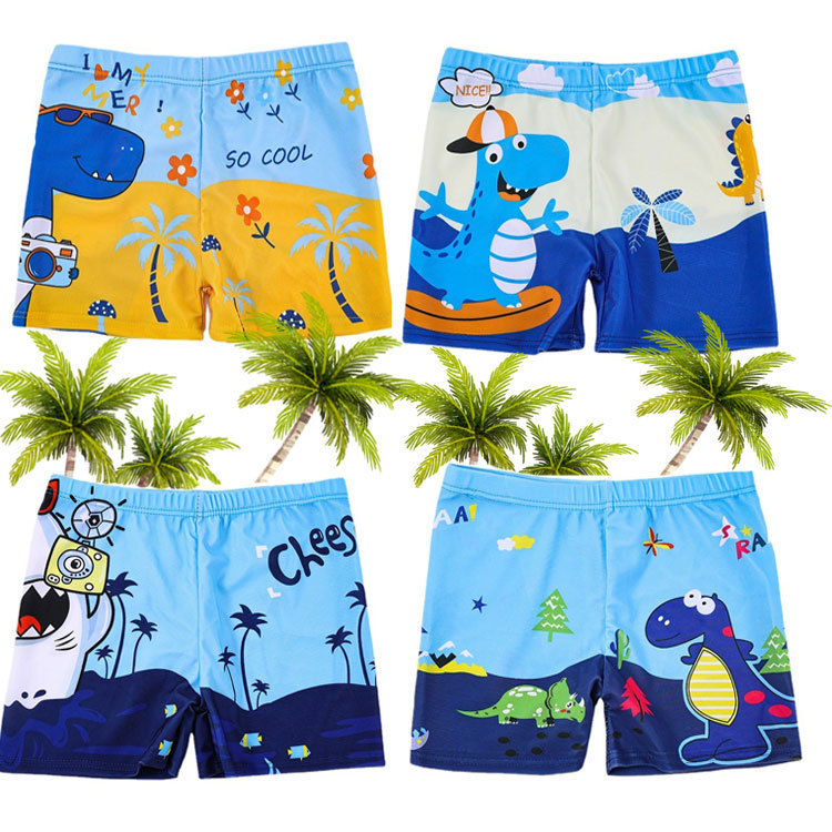 Children's swimming trunks printed cartoon breathable boys' boxers shorts 2024 new quick-drying youth swimming trunks wholesale