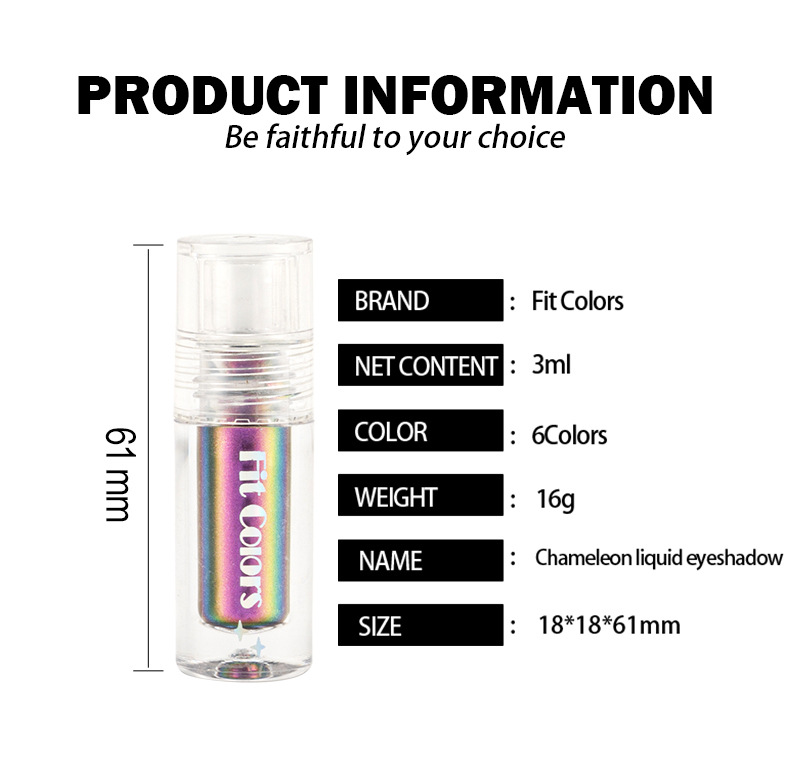 Fit Colors Optical Chameleon Eyeshadow Liquid, Light-changing high-gloss film-forming Eyeshadow Liquid Lip Gloss undefined