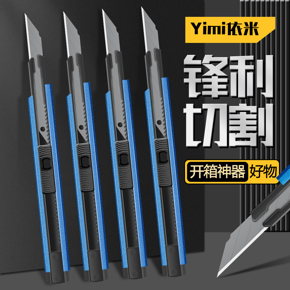 Cuchillo portátil pequeño cuchillo de aluminio estudiante de arte cuchillo de mano 30 grados cuchillo de punta 9 mm de ancho cuchillo de herramientas de arte