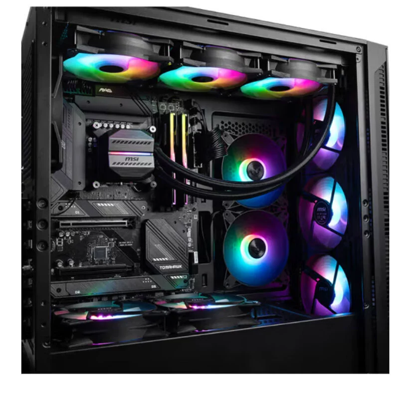 Корпус ПК (MSI) MAG 320L Tomahawk 3 — mATX/ATX, верхний радиатор 360 мм, закаленное стекло