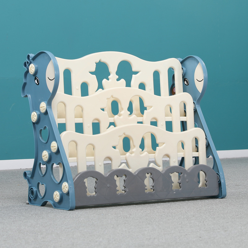 Estantería de juguete para bebés para niños estantería de libros de fotos de acabado de piso para niños gabinete de almacenamiento grande multicapa para bebés