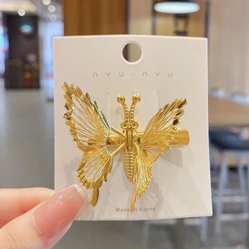 缠绕【金色】合金蝴蝶发夹