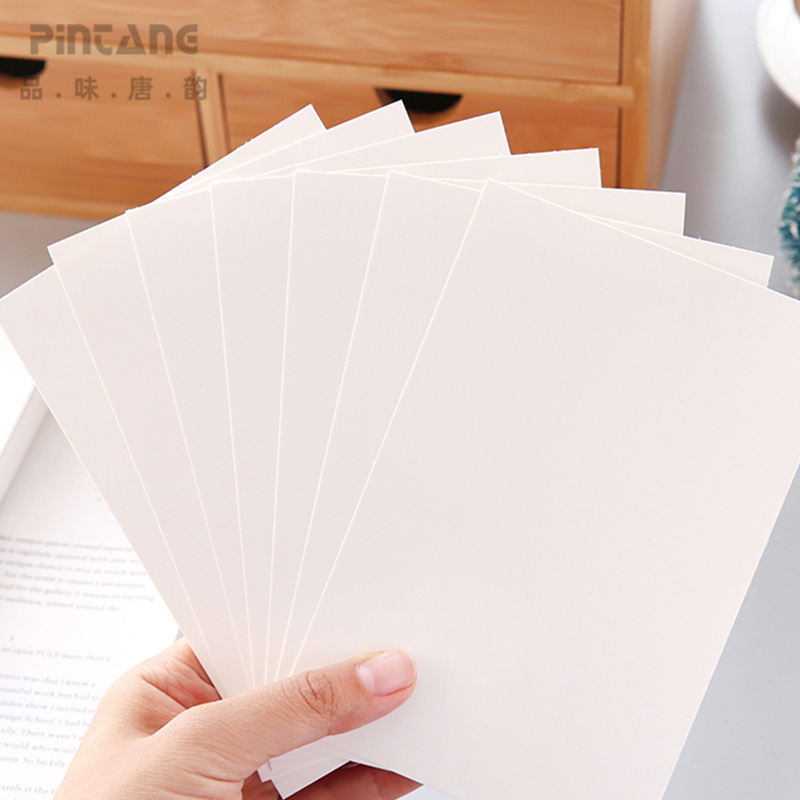 Tarjeta en blanco Papel duro blanco Pintado a mano Postal de bricolaje Marcador de tarjetas de póquer Tamaño de graffiti Tarjeta de felicitación engrosada