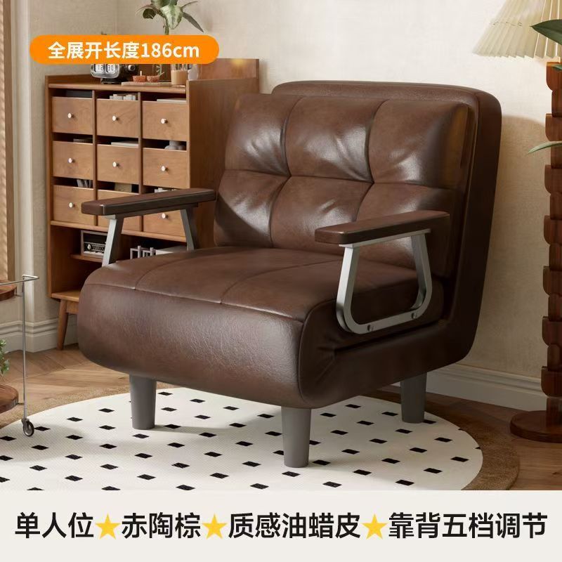 Sofa Bed, Foldable and Dual-Purpose, 2025 New Model, Mid-Century Style, Single/Double, Small Apartment, Living Room, Balcony, Extendable Bed