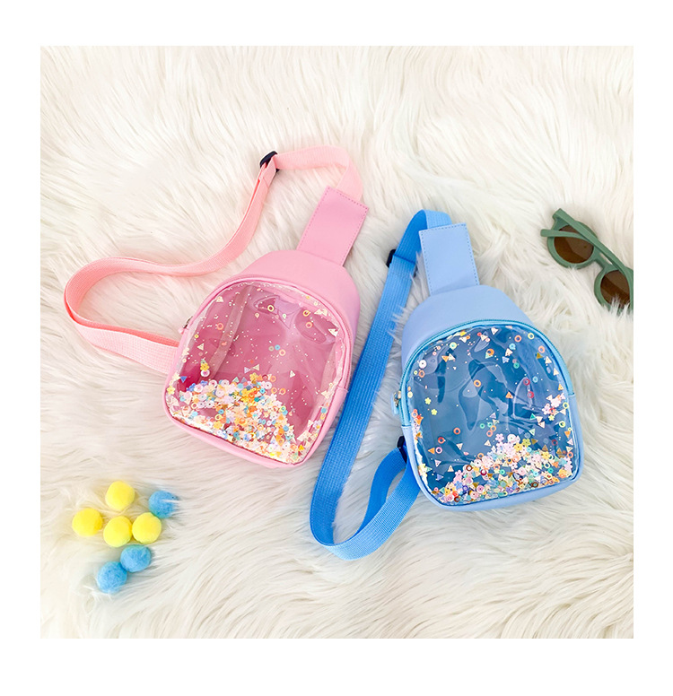 Enfants Petit Toutes Les Saisons Nylon Couleur Unie Mignon Carré Fermeture Éclair Sac Banane display picture 14