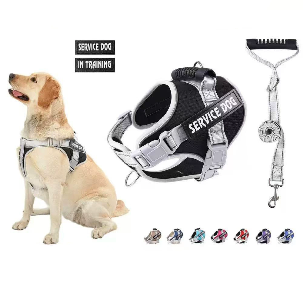 Поводок для собак, шлейка для собак, светоотражающий поводок для собак на ночь, дышащий, устойчивый к разрывам, защита от побега, для прогулок с питомцем