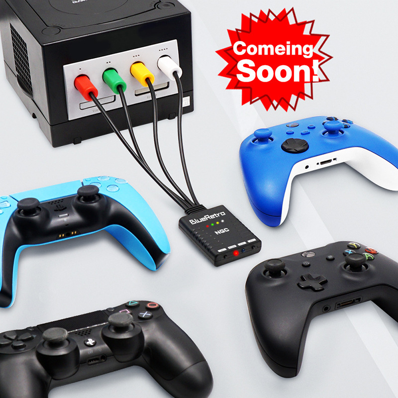 NGC BlueRetro Bluetooth wireless joystick converter controller adapter supports 4 Bluetooth handles