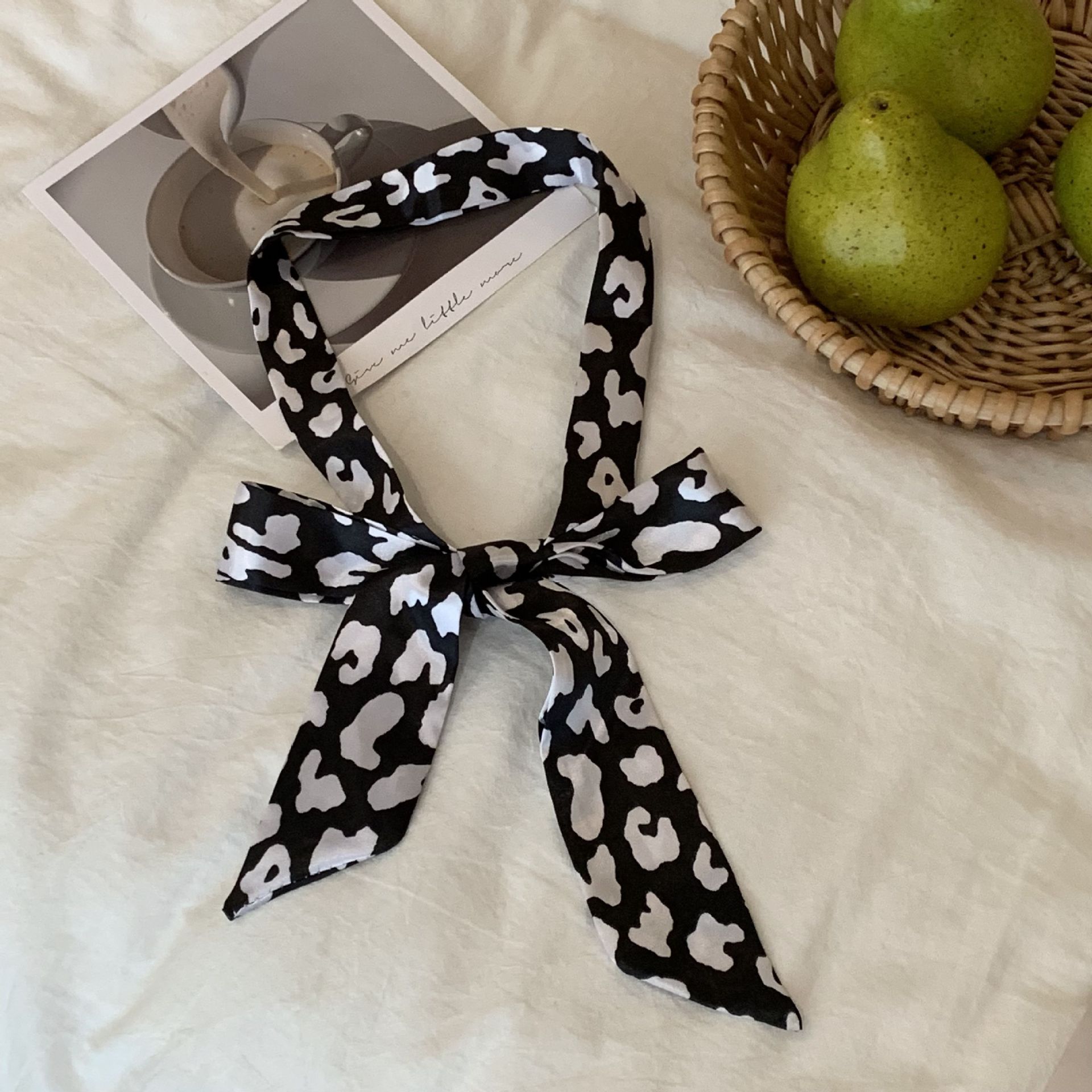 Estampado de leopardo grande negro