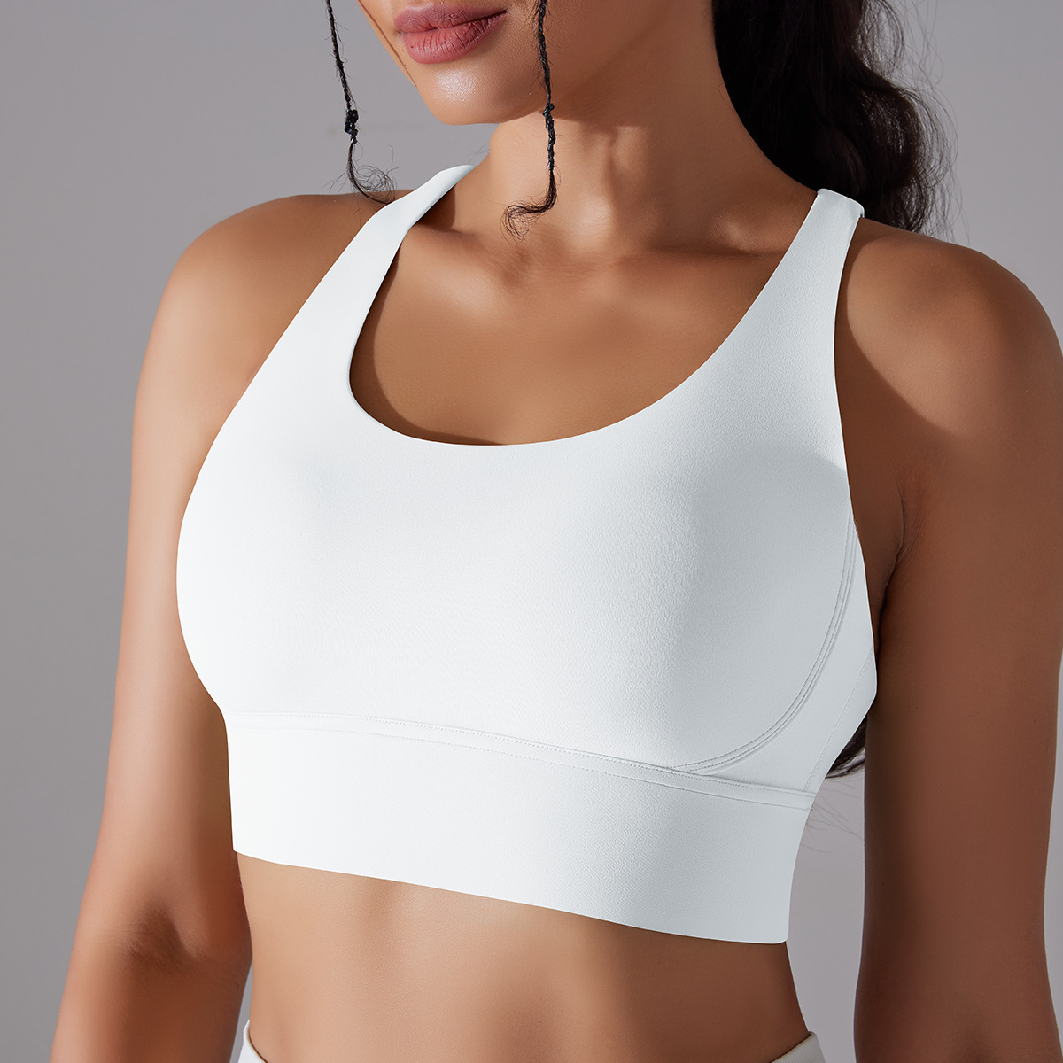 127g Weight Sleeveless Sleeve Length Nylon, Spandex Fabric Type Short Top Length Halter Crisscross Tank Tops Type Fitness, Yoga Occasion U Neck Neckline Solid Color Pattern Sports Style Sports Solid Color Nylon Spandex U Neck Active Tops Halter Crisscross Tank 7